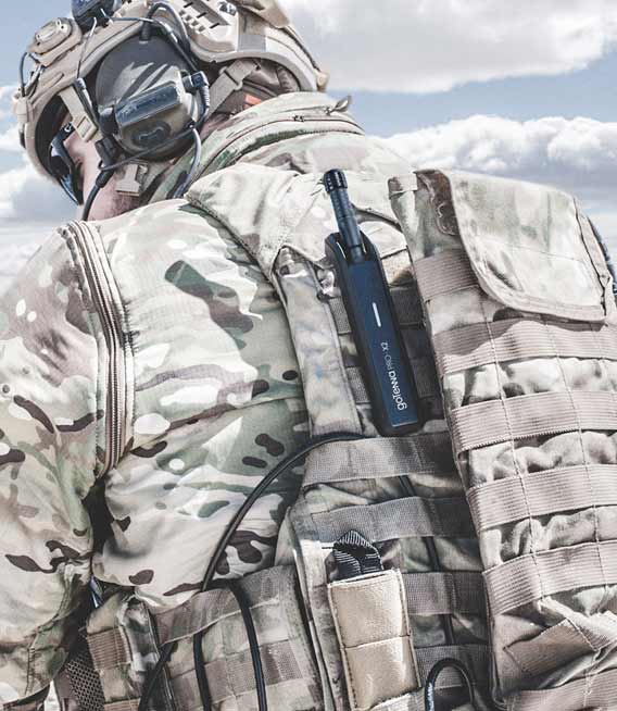 Operator with Pro X2 on back